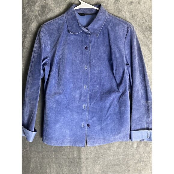 Express Womens Suede Jacket Size 5/6 Button Down Shirt Western Country Y2K - Picture 1 of 6